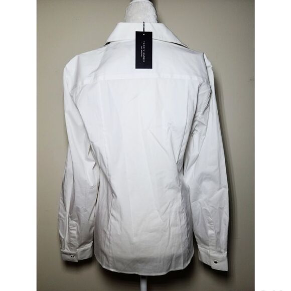 NWT|Tommy Hilfiger Collared White Button Down Shirt, MEDIUM - Picture 3 of 7